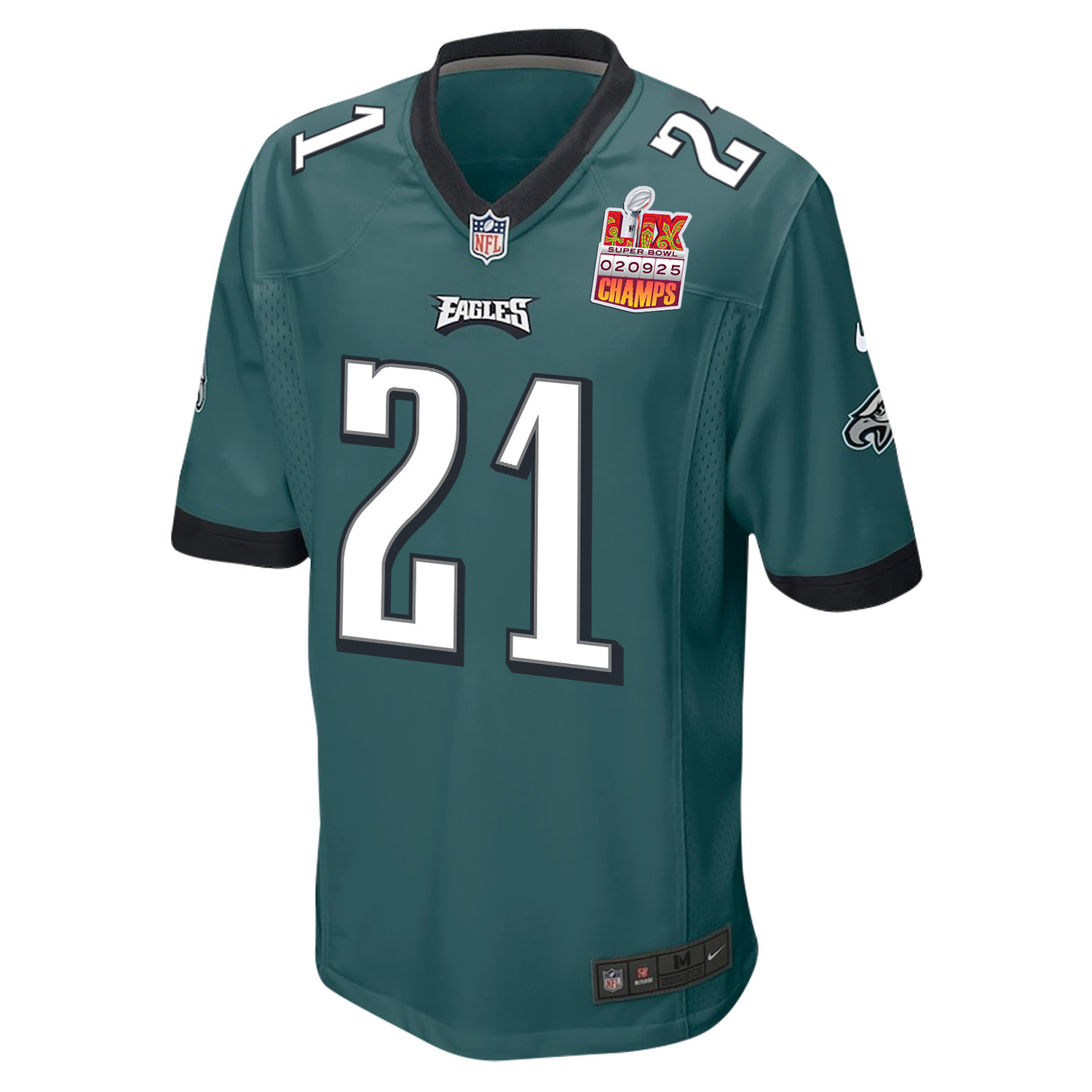 Sydney Brown 21 Philadelphia Eagles Super Bowl LIX Champions Patch Game Men Jersey - Midnight Green JS1491 Saliibo - Image 3
