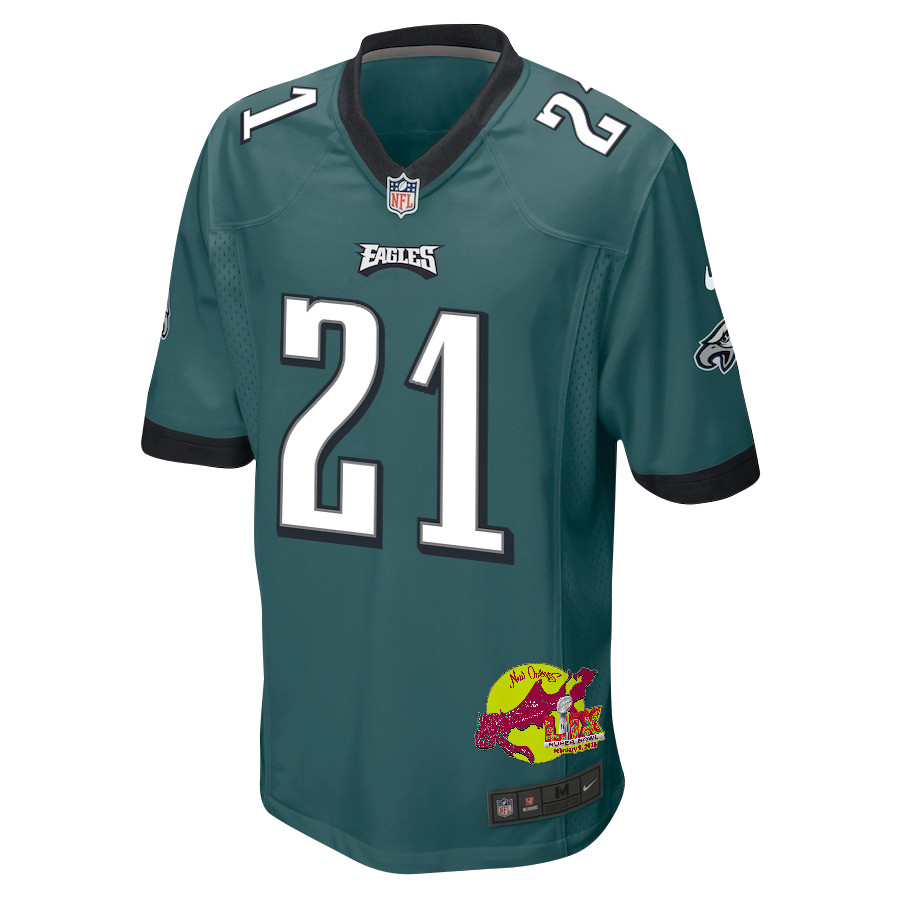 Sydney Brown 21 Philadelphia Eagles Super Bowl LIX New Orleans Patch Game Men Jersey - Midnight Green JS2237 Saliibo - Image 3