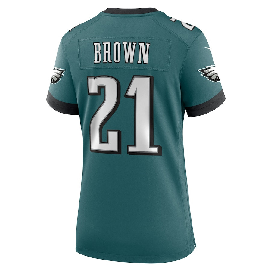 Sydney Brown 21 Philadelphia Eagles Women's Team Game Jersey - Midnight Green JS1138 Saliibo - Image 3