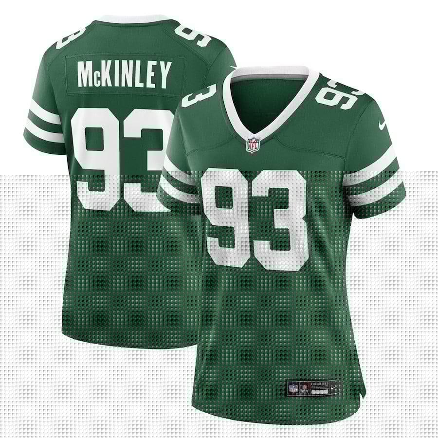 Takk McKinley 93 New York Jets Women's Team Game Jersey - Legacy Green JS4068 Saliibo