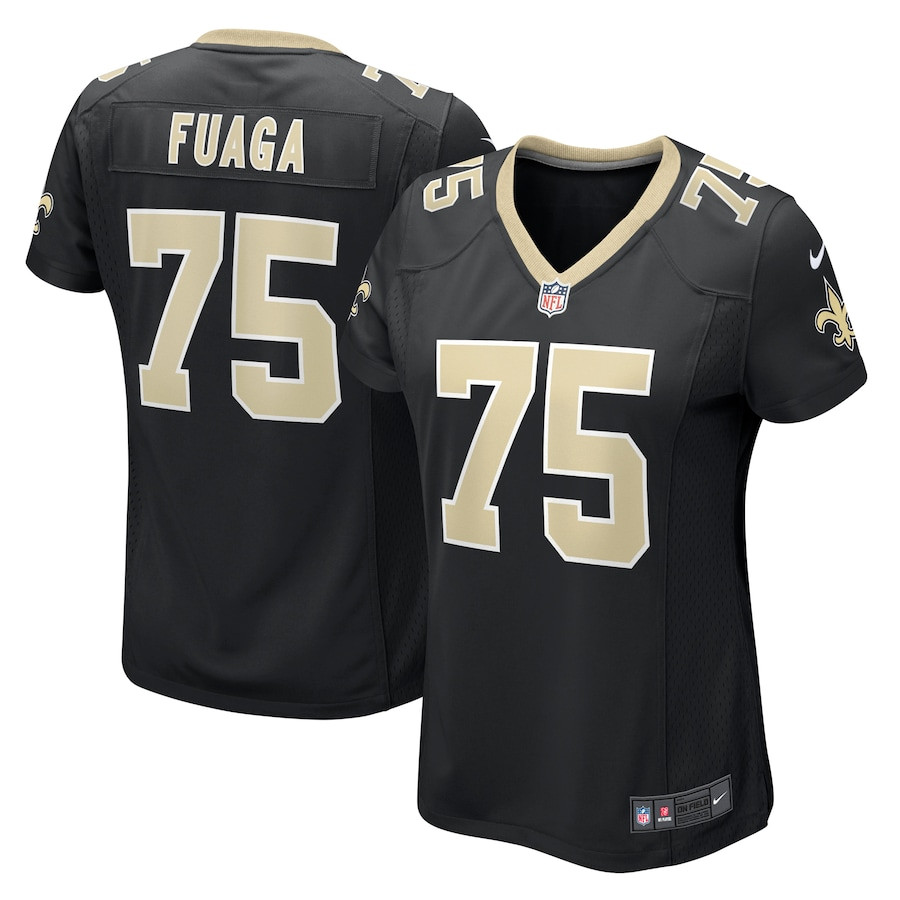 Taliese Fuaga 75 New Orleans Saints Women's Game Jersey - Black JS2436 Saliibo