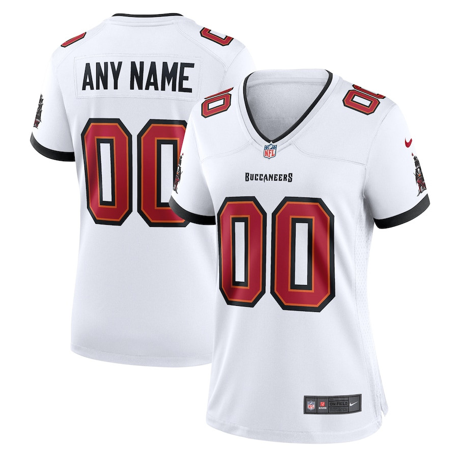 Tampa Bay Buccaneers Women Custom Game Jersey - White JS2617 Saliibo
