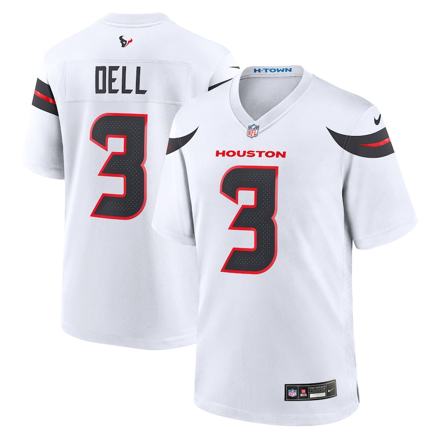 Tank Dell 3 Houston Texans Game Men Jersey - White JS1771 Saliibo