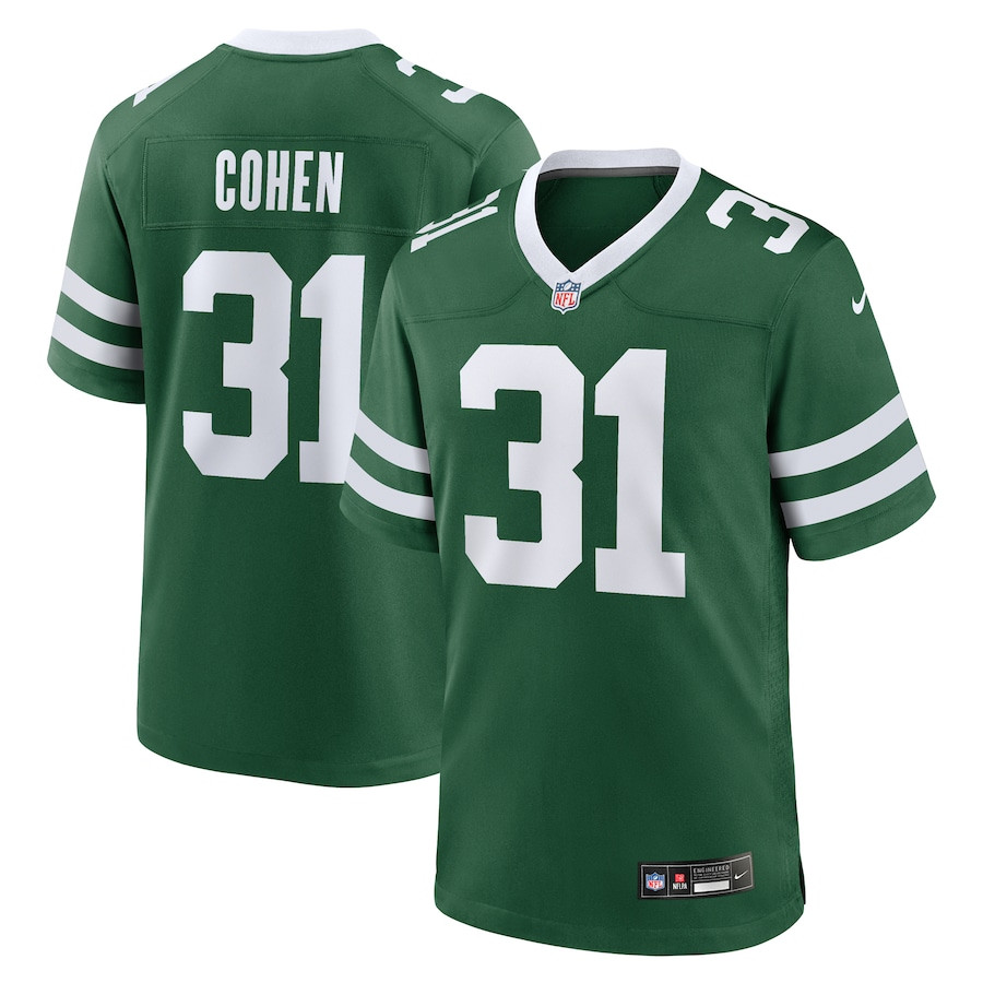 Tarik Cohen 31 New York Jets Team Game Men Jersey - Legacy Green JS8266 Saliibo