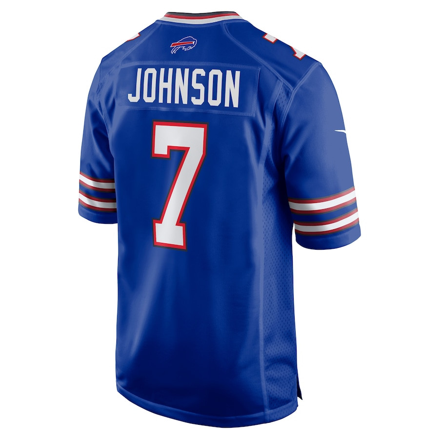 Taron Johnson 7 Buffalo Bills Men Game Jersey - Royal JS2920 Saliibo - Image 3