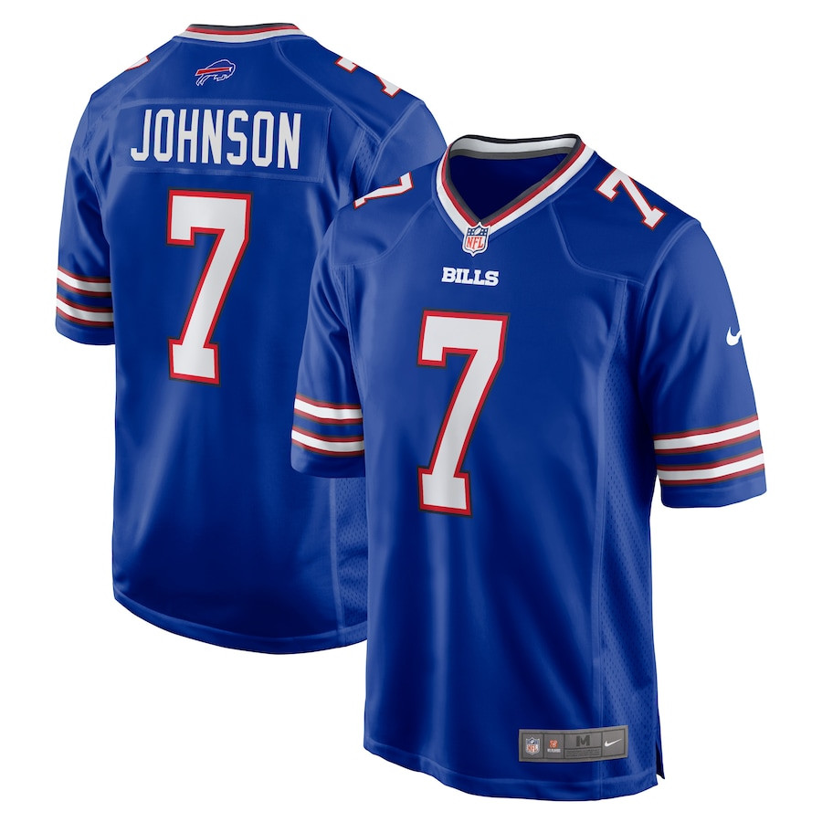Taron Johnson 7 Buffalo Bills Men Game Jersey - Royal JS2920 Saliibo