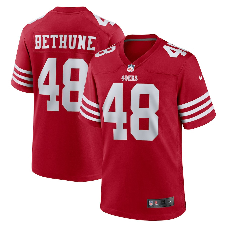 Tatum Bethune 48 San Francisco 49ers Game Men Jersey - Scarlet JS8885 Saliibo
