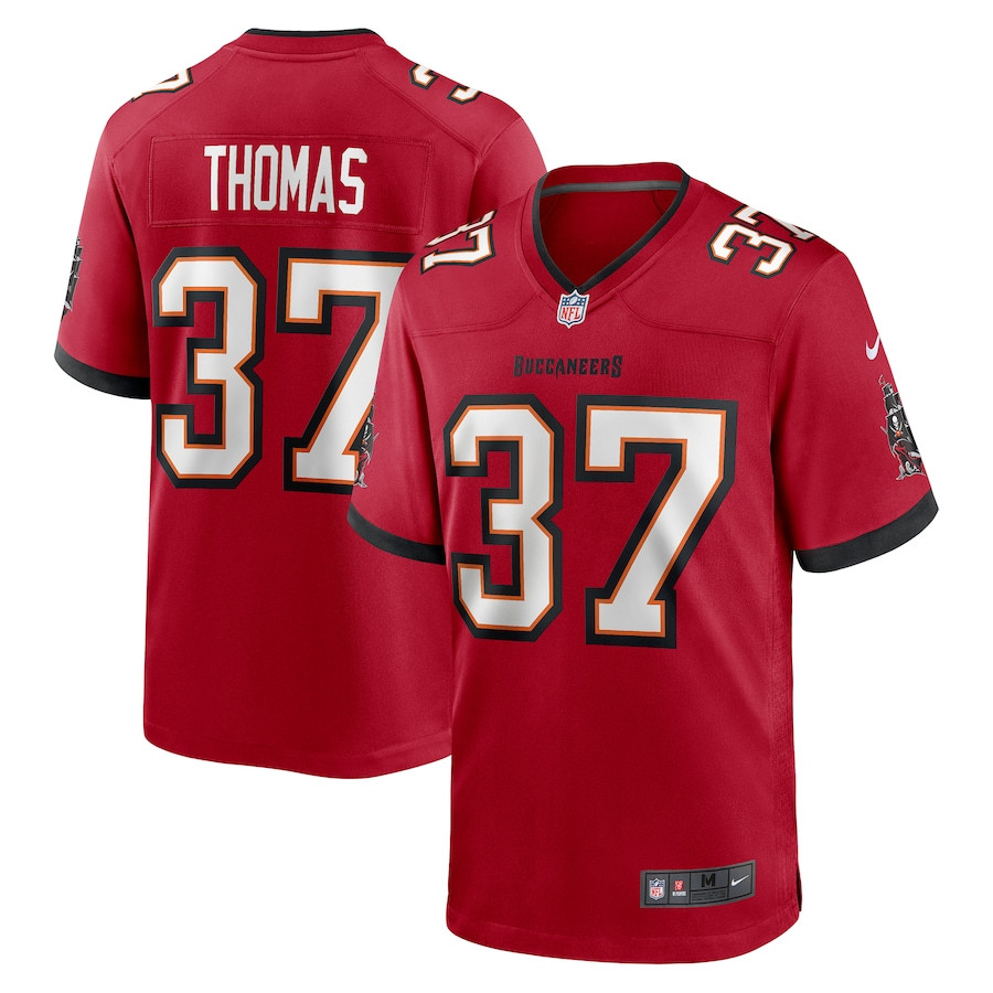 Tavierre Thomas 37 Tampa Bay Buccaneers Game Men Jersey - Red JS4469 Saliibo