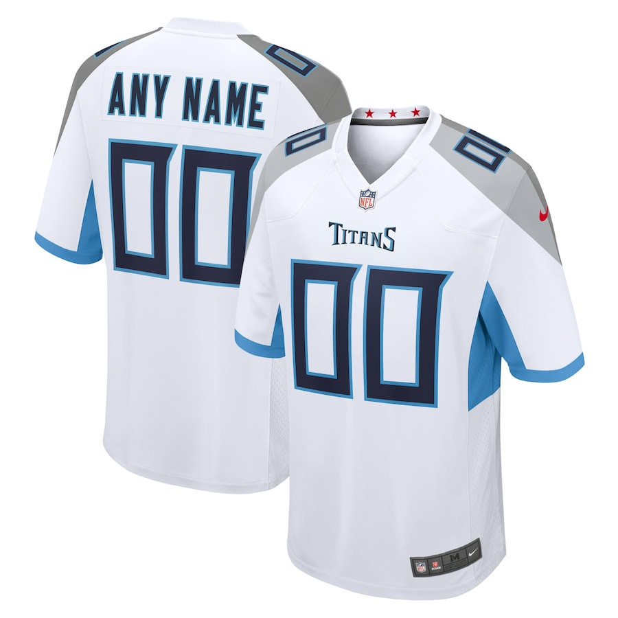 Tennessee Titans Men Custom Game Jersey - White JS5010 Saliibo