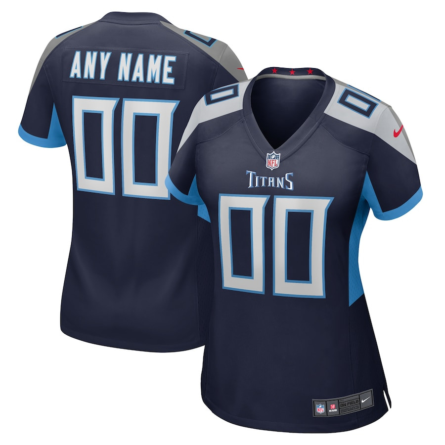 Tennessee Titans Women Custom Game Jersey - Navy JS8336 Saliibo