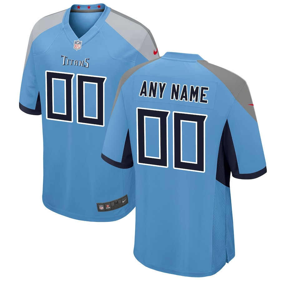 Tennessee Titans YOUTH Alternate Custom Game Jersey - Light Blue JS3150 Saliibo