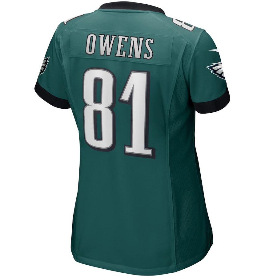 Terrell Owens 81 Philadelphia Eagles Women Game Retired Jersey - Midnight Green JS2587 Saliibo - Image 3