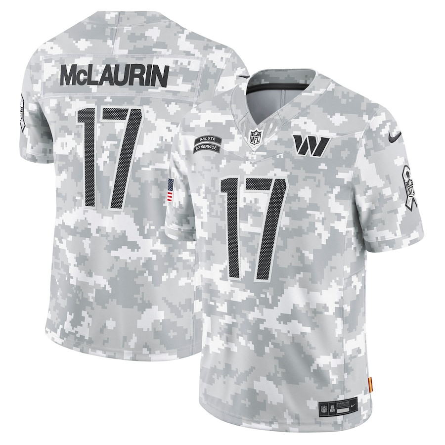 Terry McLaurin 17 Washington Commanders 2024 Salute to Service Limited Men Jersey - Arctic Camo JS6233 Saliibo