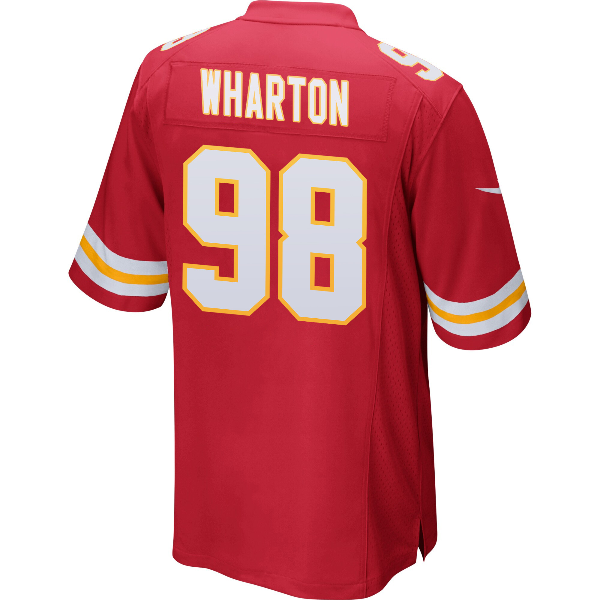 Tershawn Wharton 98 Kansas City Chiefs AFC Champions Patch Game Men Jersey - Red JS7746 Saliibo - Image 3