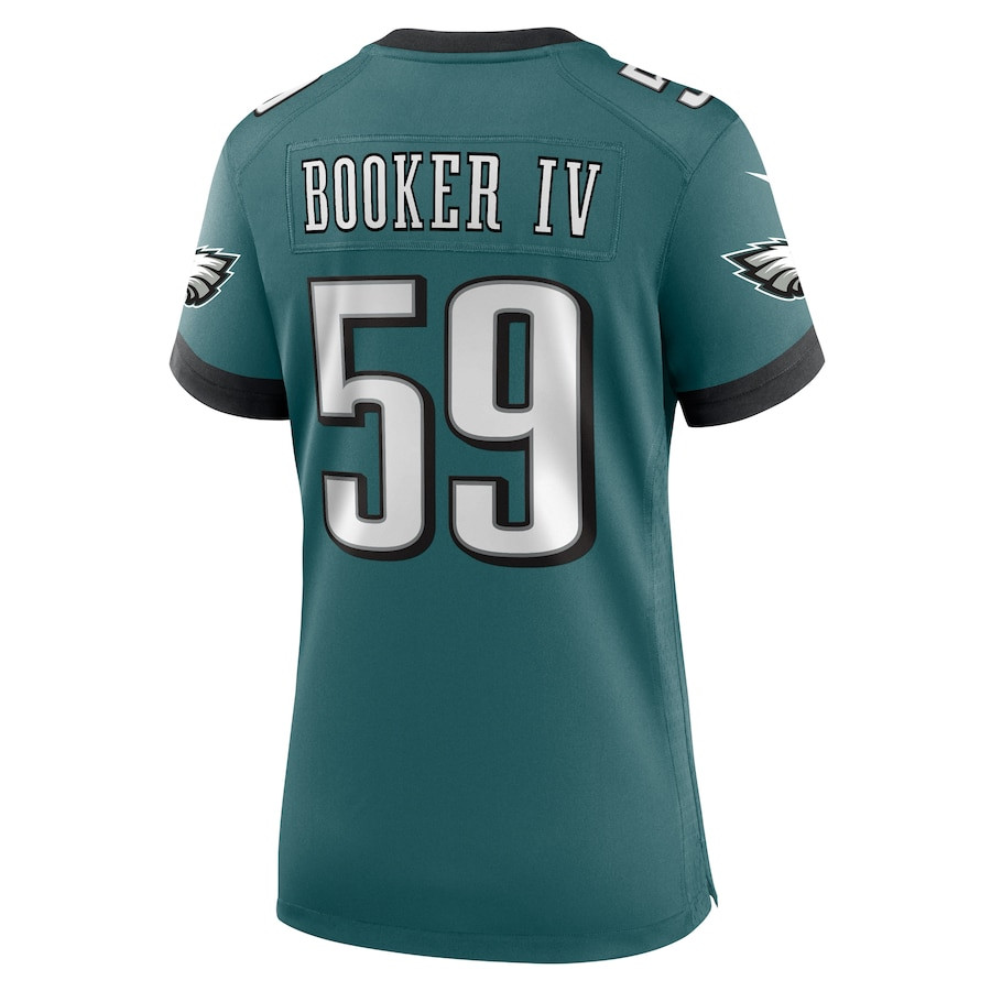 Thomas Booker IV 59 Philadelphia Eagles Women's Team Game Jersey - Midnight Green JS6889 Saliibo - Image 3