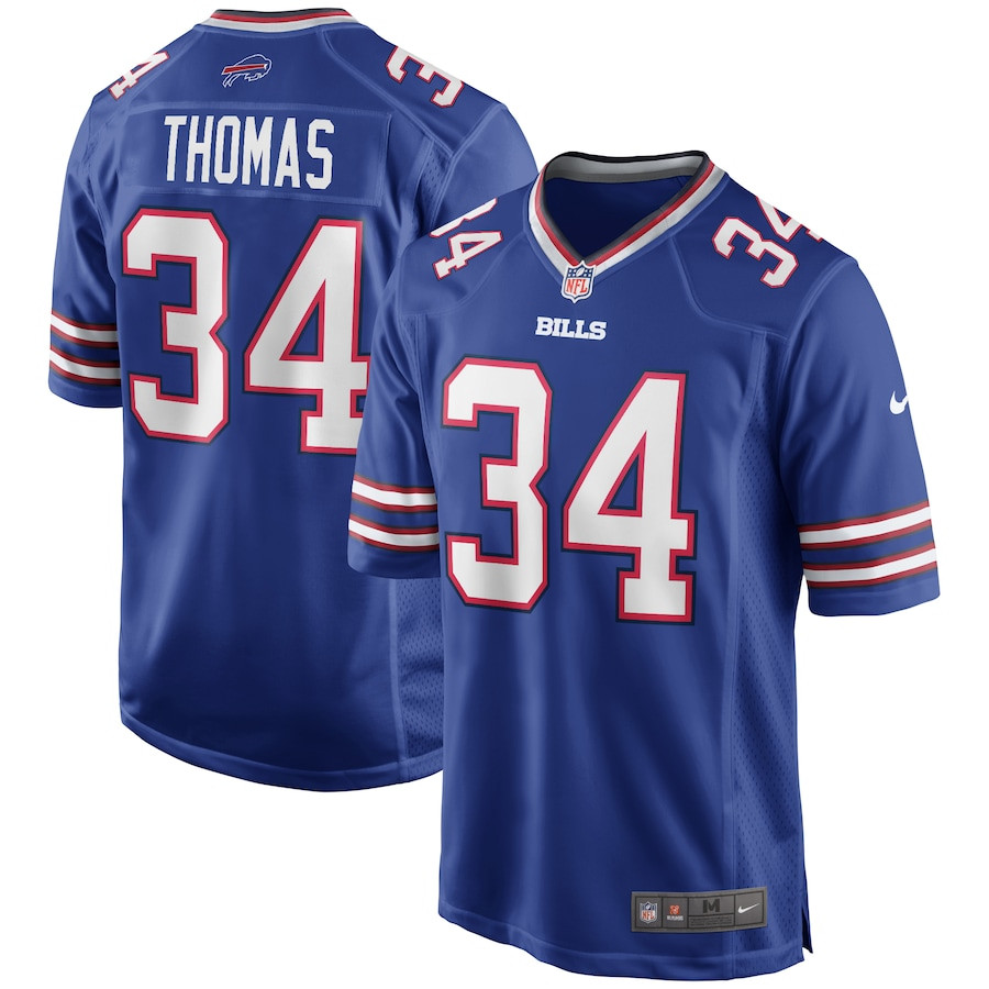 Thurman Thomas 34 Buffalo Bills Men Game Retired Jersey - Royal JS3326 Saliibo