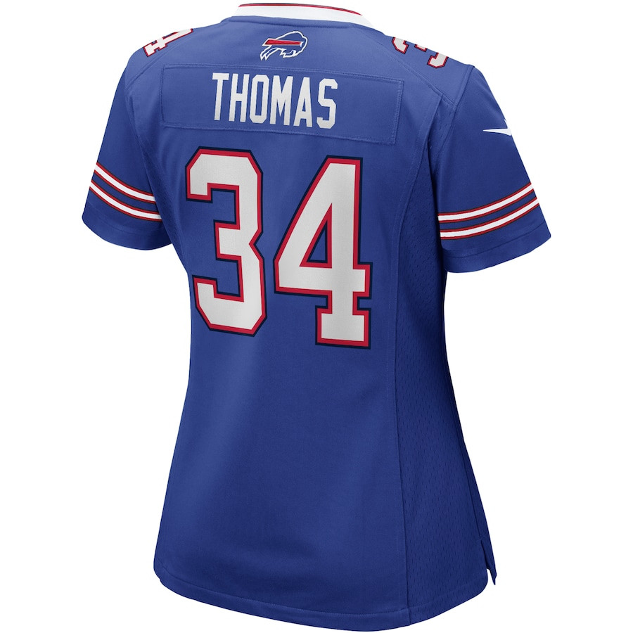Thurman Thomas 34 Buffalo Bills Women Game Retired Jersey - Royal JS3168 Saliibo - Image 3