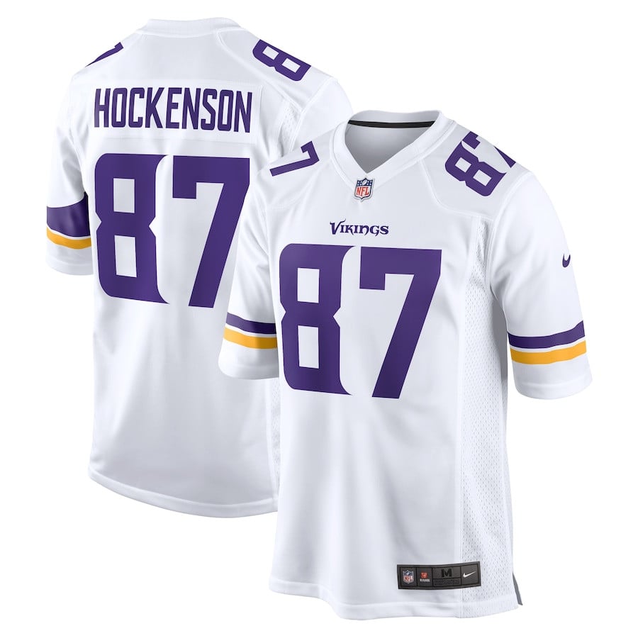 T.J. Hockenson 87 Minnesota Vikings Men Game Jersey - White JS2861 Saliibo