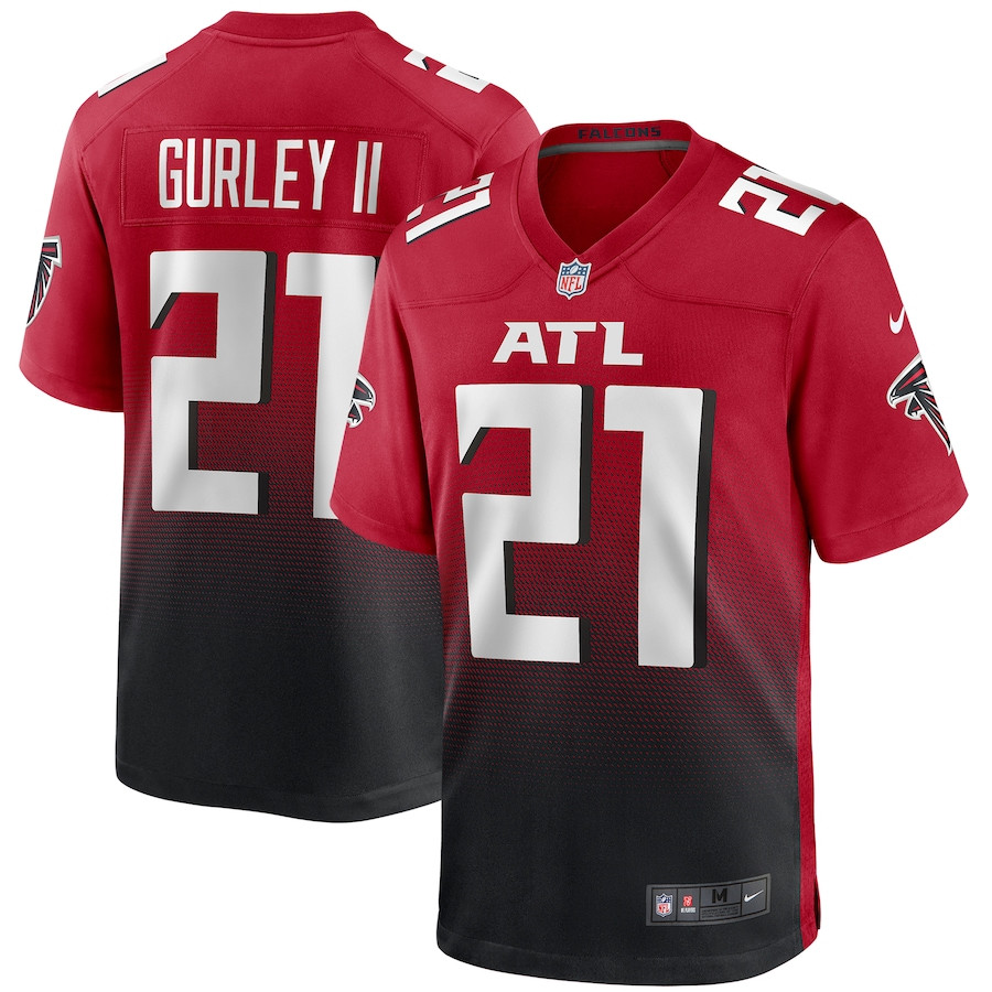 Todd Gurley II 21 Atlanta Falcons Men 2nd Alternate Game Jersey - Red JS1684 Saliibo