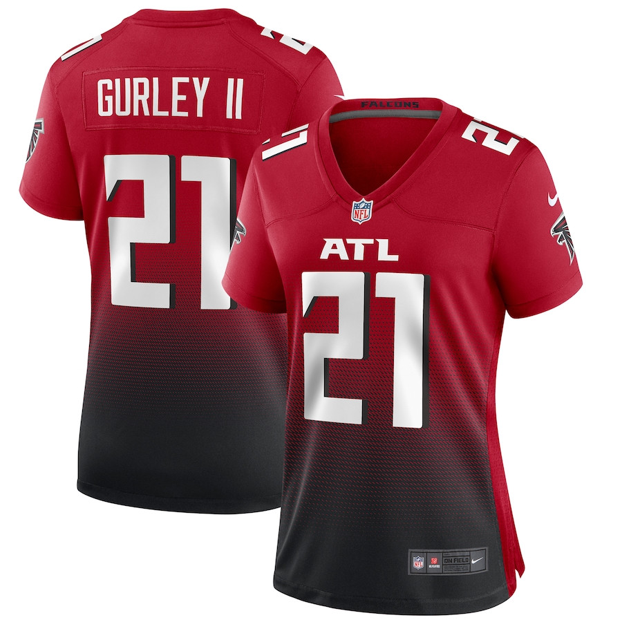 Todd Gurley II 21 Atlanta Falcons Women 2nd Alternate Game Jersey - Red JS5261 Saliibo