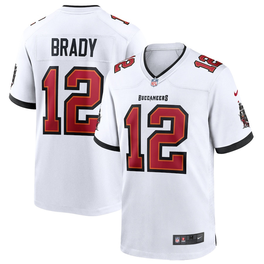 Tom Brady 12 Tampa Bay Buccaneers Men Game Jersey - White JS9828 Saliibo