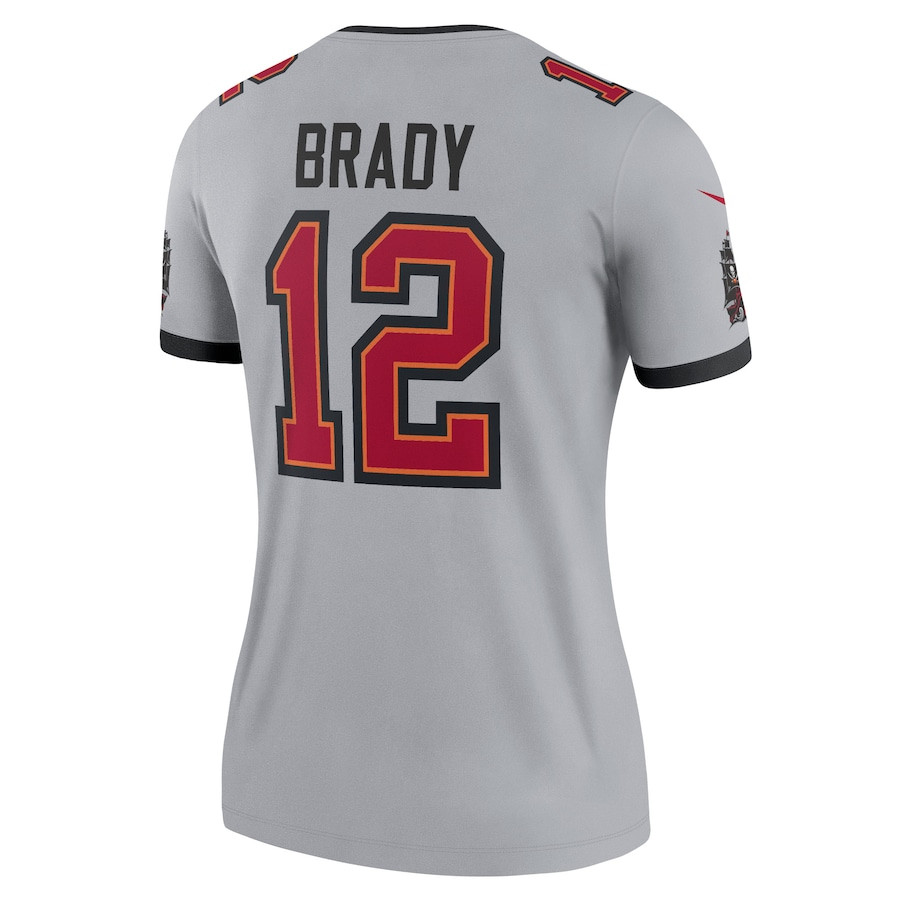 Tom Brady 12 Tampa Bay Buccaneers Women Inverted Legend Jersey - Gray JS7934 Saliibo - Image 3