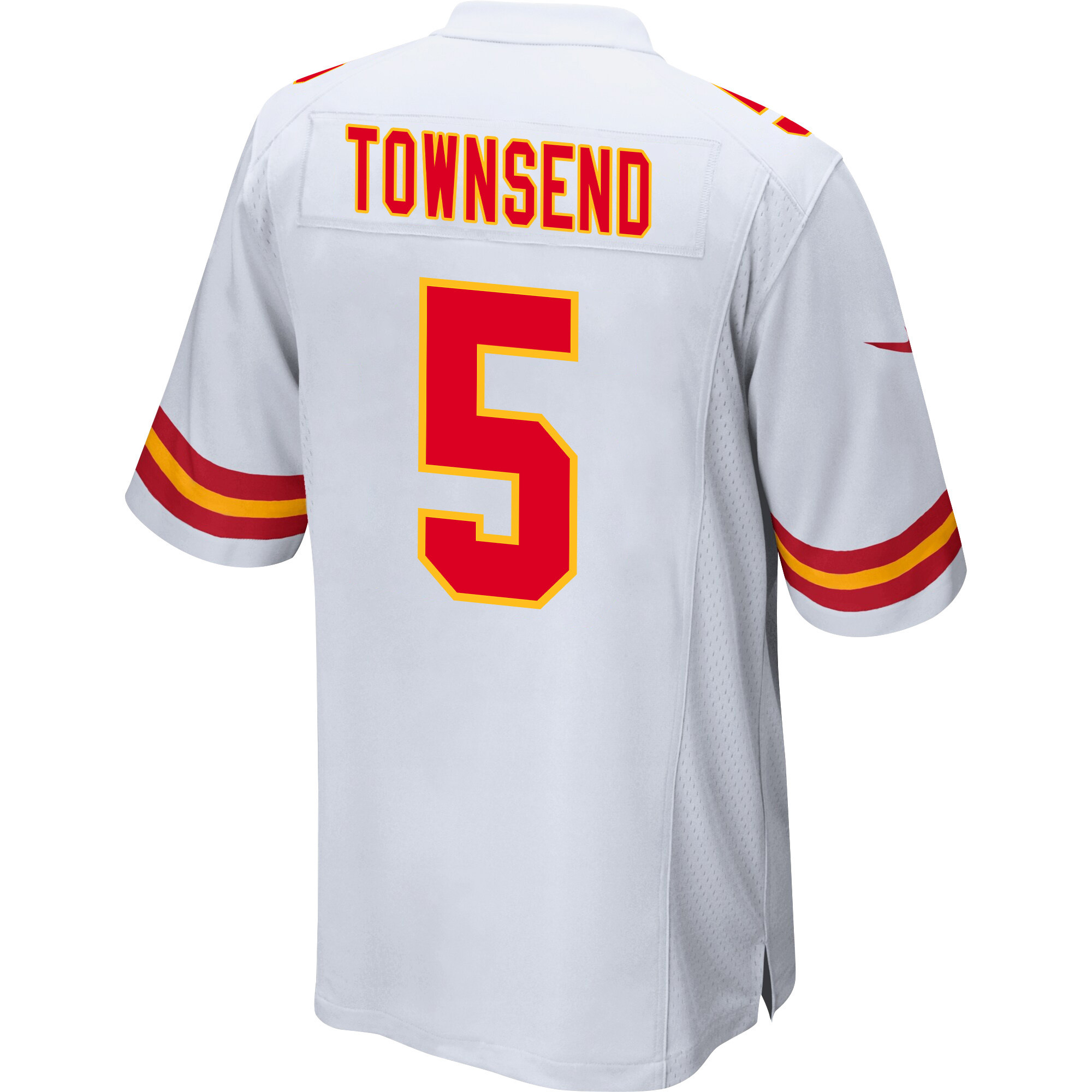 Tommy Townsend 5 Kansas City Chiefs Super Bowl LVIII Champions 4 Stars Patch Game Men Jersey - White JS1813 Saliibo - Image 3