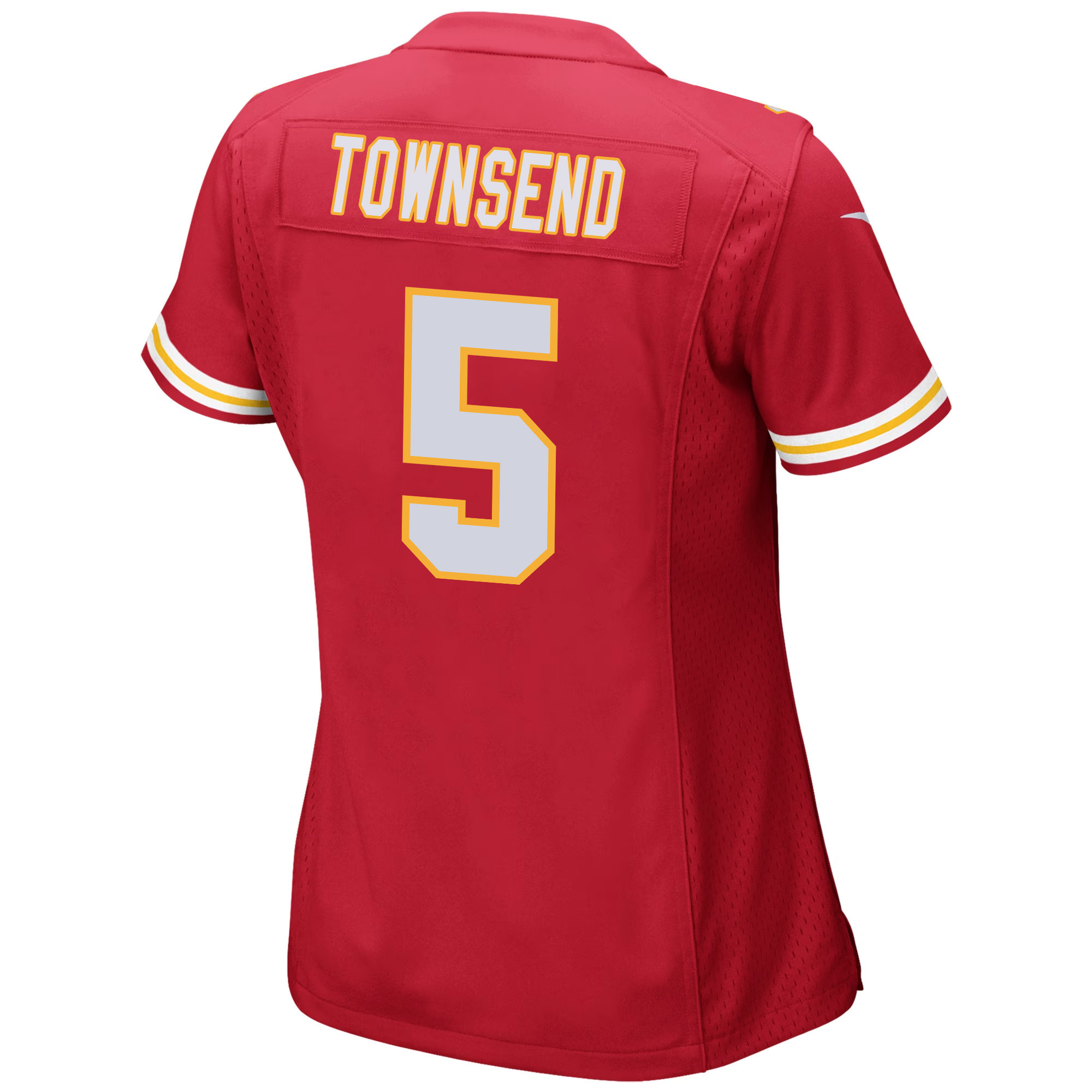Tommy Townsend 5 Kansas City Chiefs Super Bowl LVIII Champions 4 Stars Patch Game Women Jersey - Red JS1342 Saliibo - Image 3