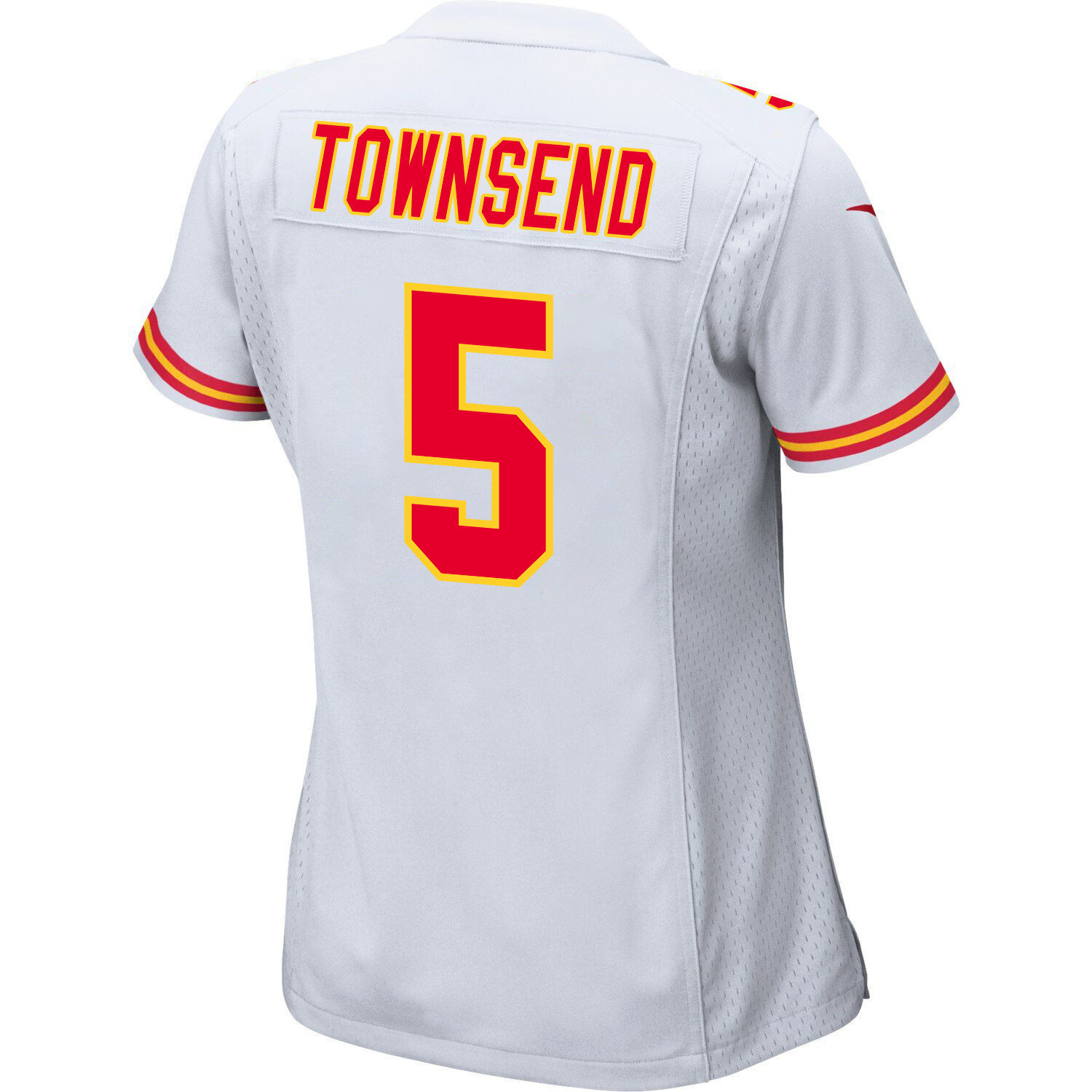 Tommy Townsend 5 Kansas City Chiefs Super Bowl LVIII Champions 4 Stars Patch Game Women Jersey - White JS9797 Saliibo - Image 3