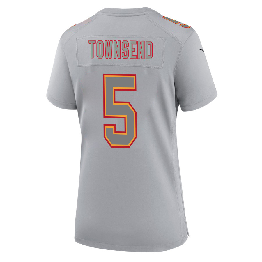 Tommy Townsend 5 Kansas City Chiefs Super Bowl LVIII Champions 4X Atmosphere Fashion Game Women Jersey - Gray JS9894 Saliibo - Image 3