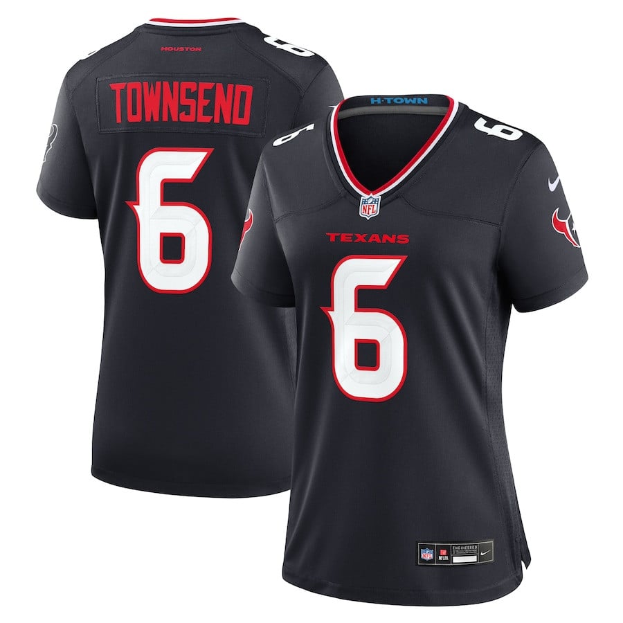 Tommy Townsend 6 Houston Texans Women's Team Game Jersey - Navy JS5834 Saliibo
