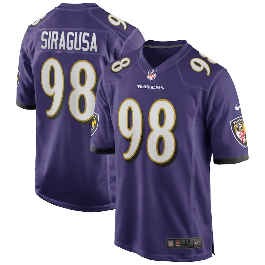 Tony Siragusa 98 Baltimore Ravens Game Retired Player Men Jersey - Purple JS6826 Saliibo