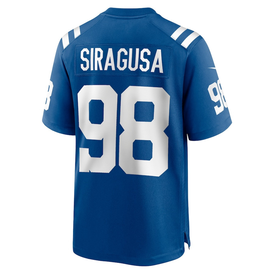 Tony Siragusa 98 Indianapolis Colts Game Retired Player Men Jersey - Royal JS1256 Saliibo - Image 3