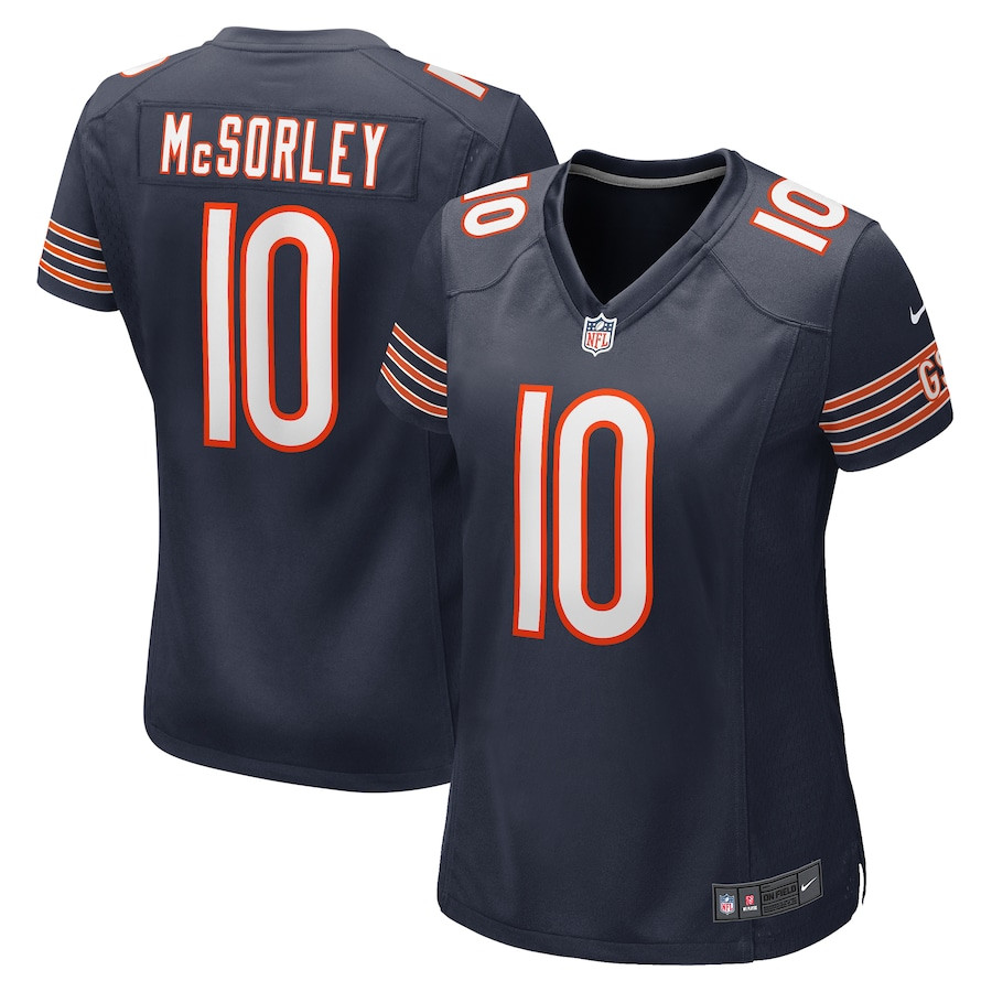 Trace McSorley 10 Chicago Bears Team Game Women Jersey - Navy JS4026 Saliibo