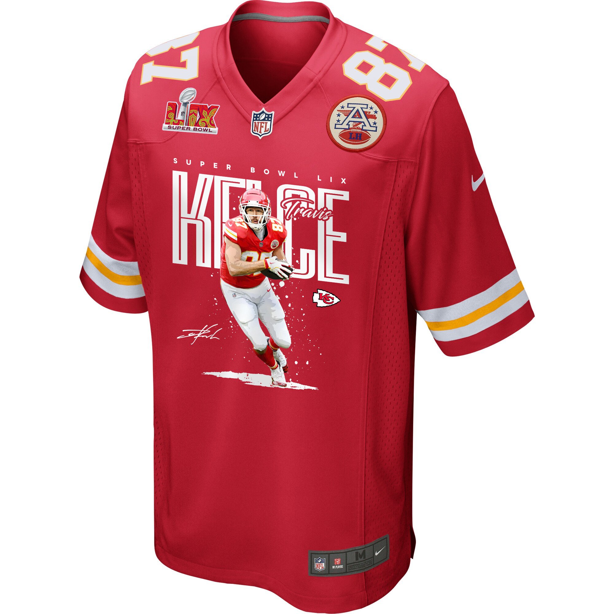 Travis Kelce 87 Kansas City Chiefs New Heights Knights Game Men Jersey - Red JS6926 Saliibo - Image 3