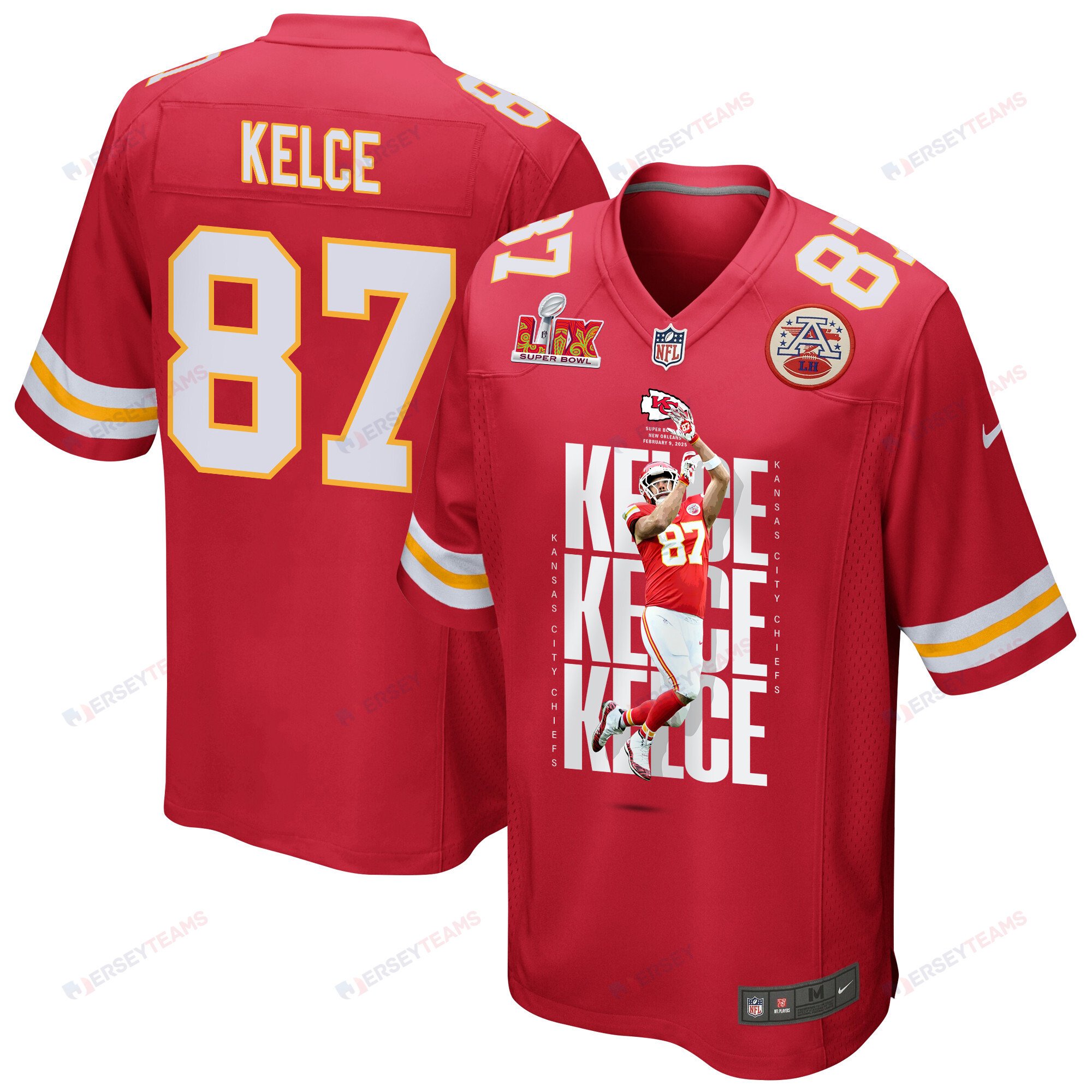 Travis Kelce 87 Kansas City Chiefs Oh Say Can You Kelce Game Men Jersey - Red JS3359 Saliibo