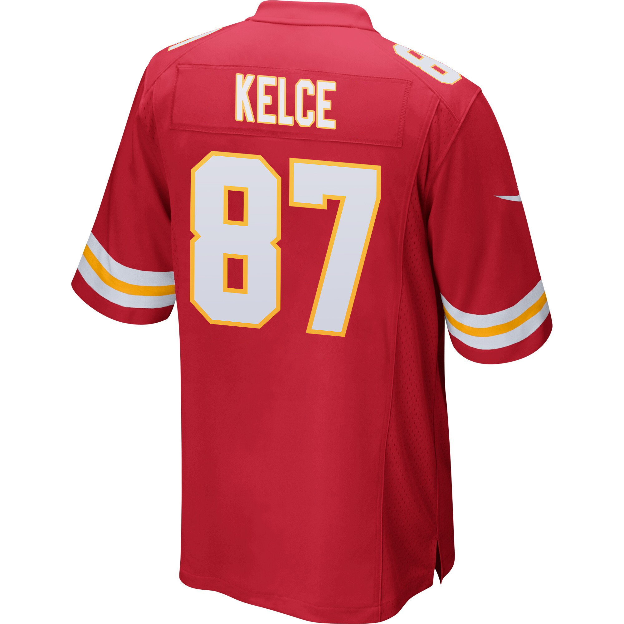 Travis Kelce 87 Kansas City Chiefs Super Bowl LVIII Champions 4 Stars Patch Game Men Jersey - Red JS3877 Saliibo - Image 3