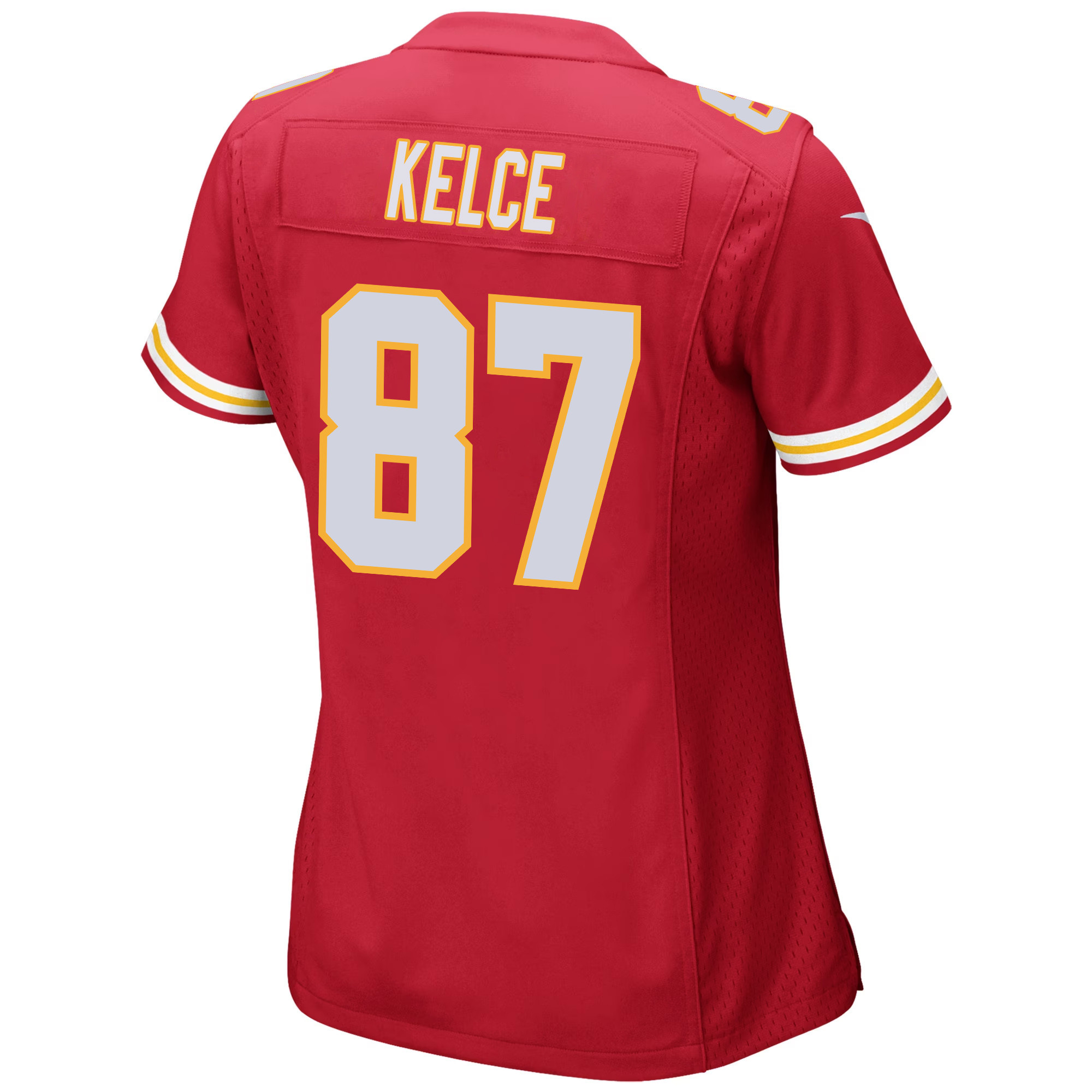 Travis Kelce 87 Kansas City Chiefs Super Bowl LVIII Champions 4 Stars Patch Game Women Jersey - Red JS4012 Saliibo - Image 3