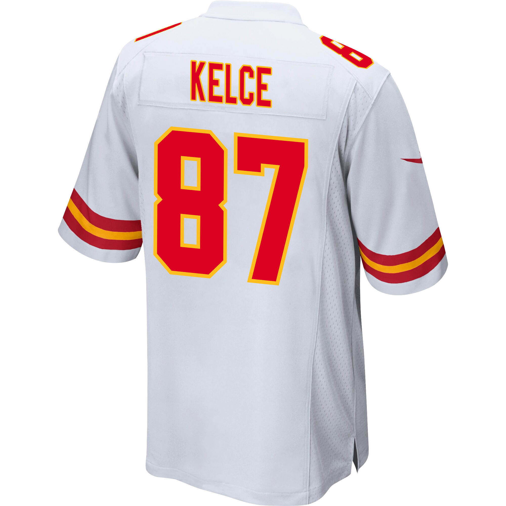 Travis Kelce 87 Kansas City Chiefs Super Bowl LVIII Champions 4X Game Men Jersey - White JS1737 Saliibo - Image 3