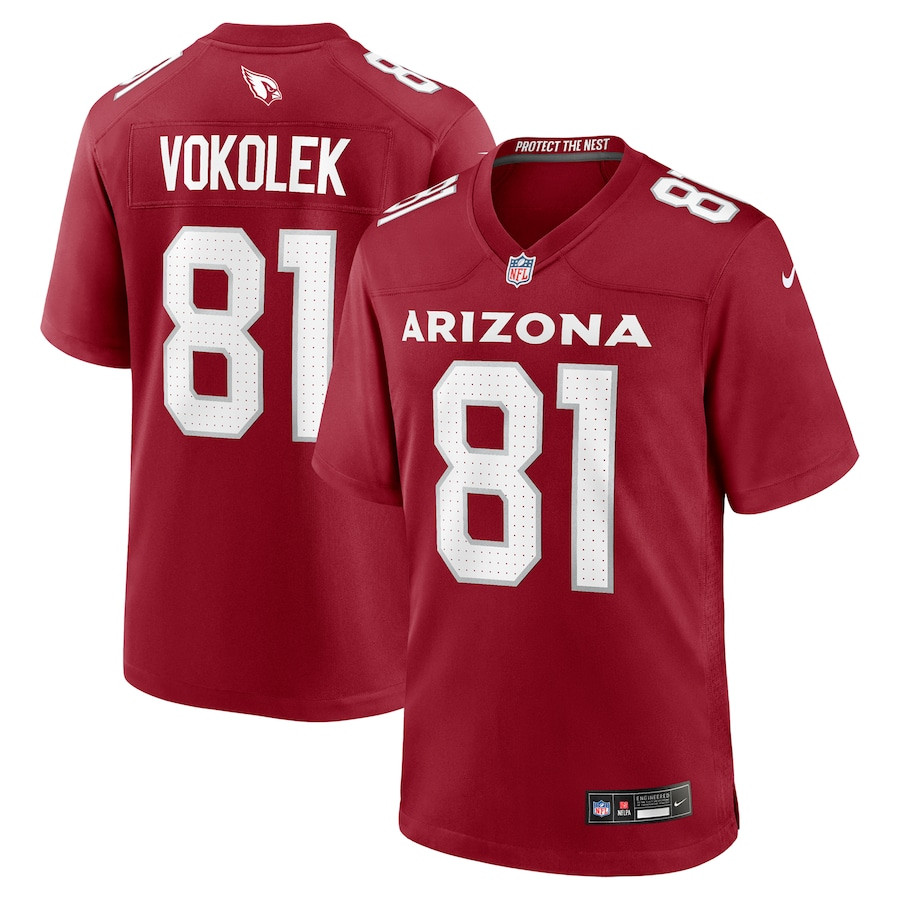 Travis Vokolek 81 Arizona Cardinals Team Game Men Jersey - Cardinal JS5534 Saliibo