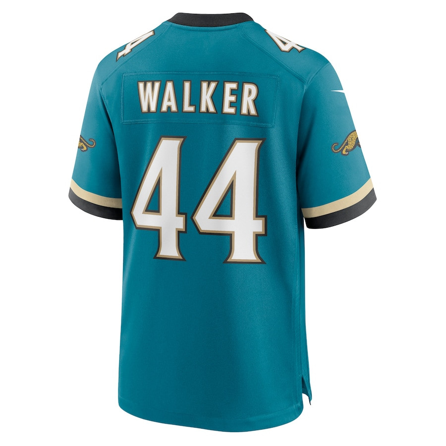 Travon Walker 44 Jacksonville Jaguars Prowler Throwback Player Game Men Jersey - Teal JS7101 Saliibo - Image 3