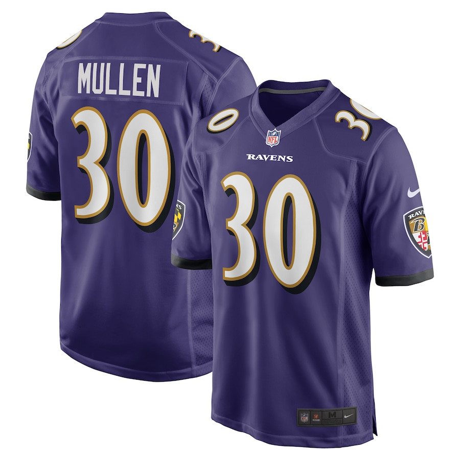 Trayvon Mullen 30 Baltimore Ravens Team Game Men Jersey - Purple JS3794 Saliibo