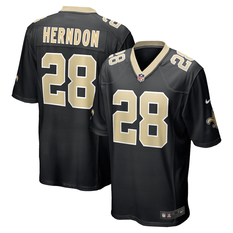 Tre Herndon 28 New Orleans Saints Game Men Jersey - Black JS1472 Saliibo