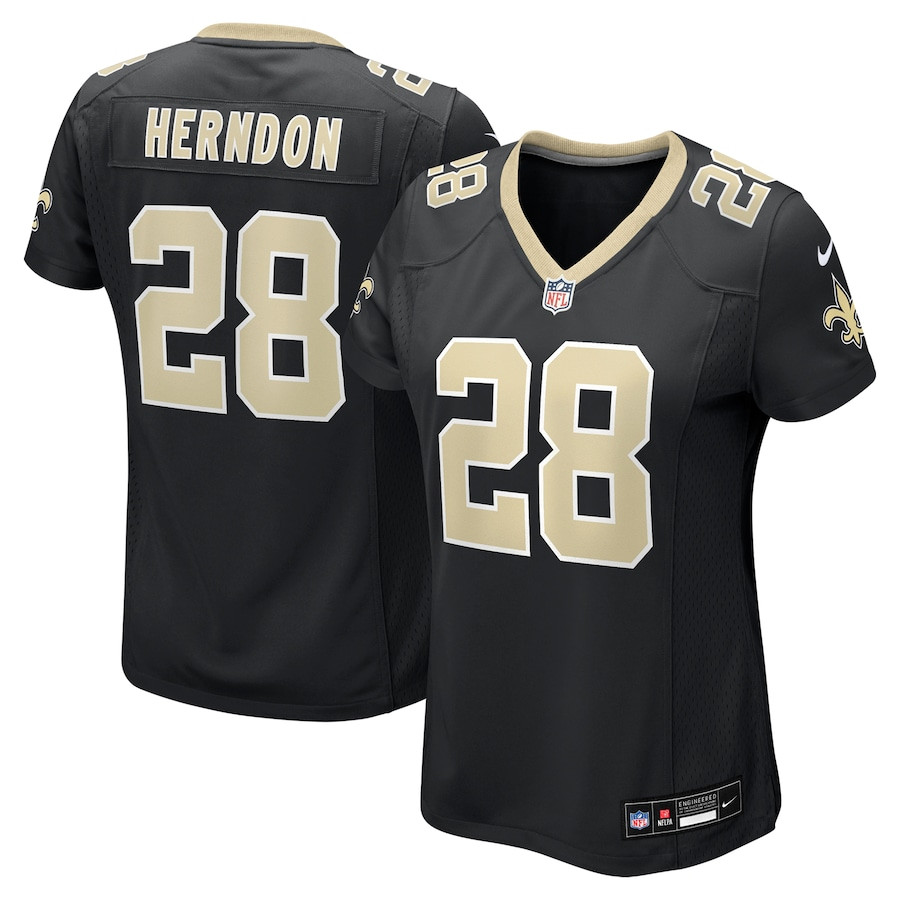 Tre Herndon 28 New Orleans Saints Women's Game Jersey - Black JS1628 Saliibo