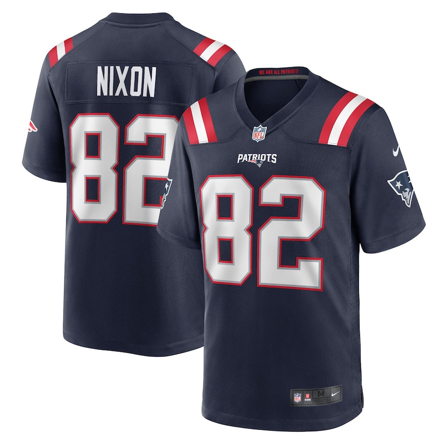 Tre Nixon 82 New England Patriots Men Game Jersey - Navy JS9829 Saliibo