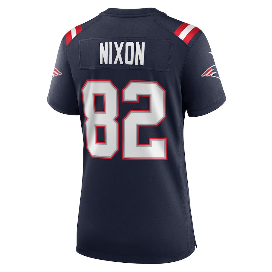 Tre Nixon 82 New England Patriots Women Game Jersey - Navy JS5545 Saliibo - Image 3