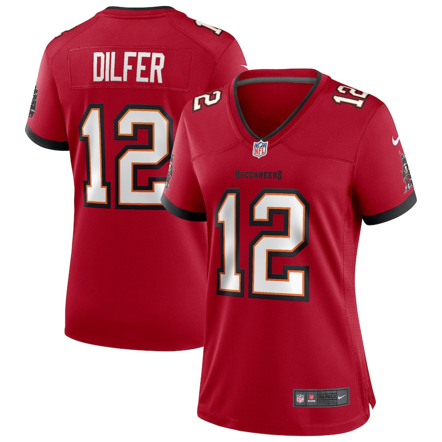 Trent Dilfer 12 Tampa Bay Buccaneers Women Game Retired Jersey - Red JS2506 Saliibo