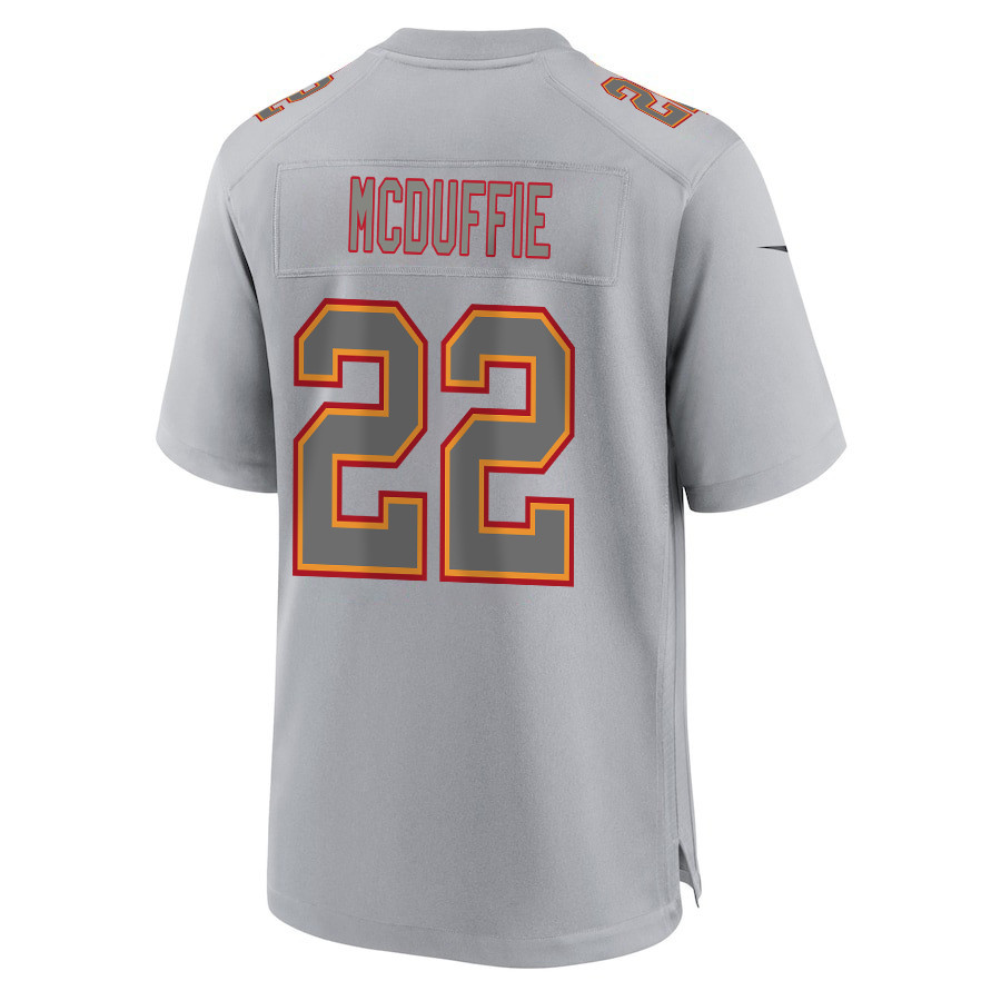 Trent McDuffie 22 Kansas City Chiefs Super Bowl LVIII Champions 4 Stars Patch Atmosphere Fashion Game Men Jersey - Gray JS7670 Saliibo - Image 3