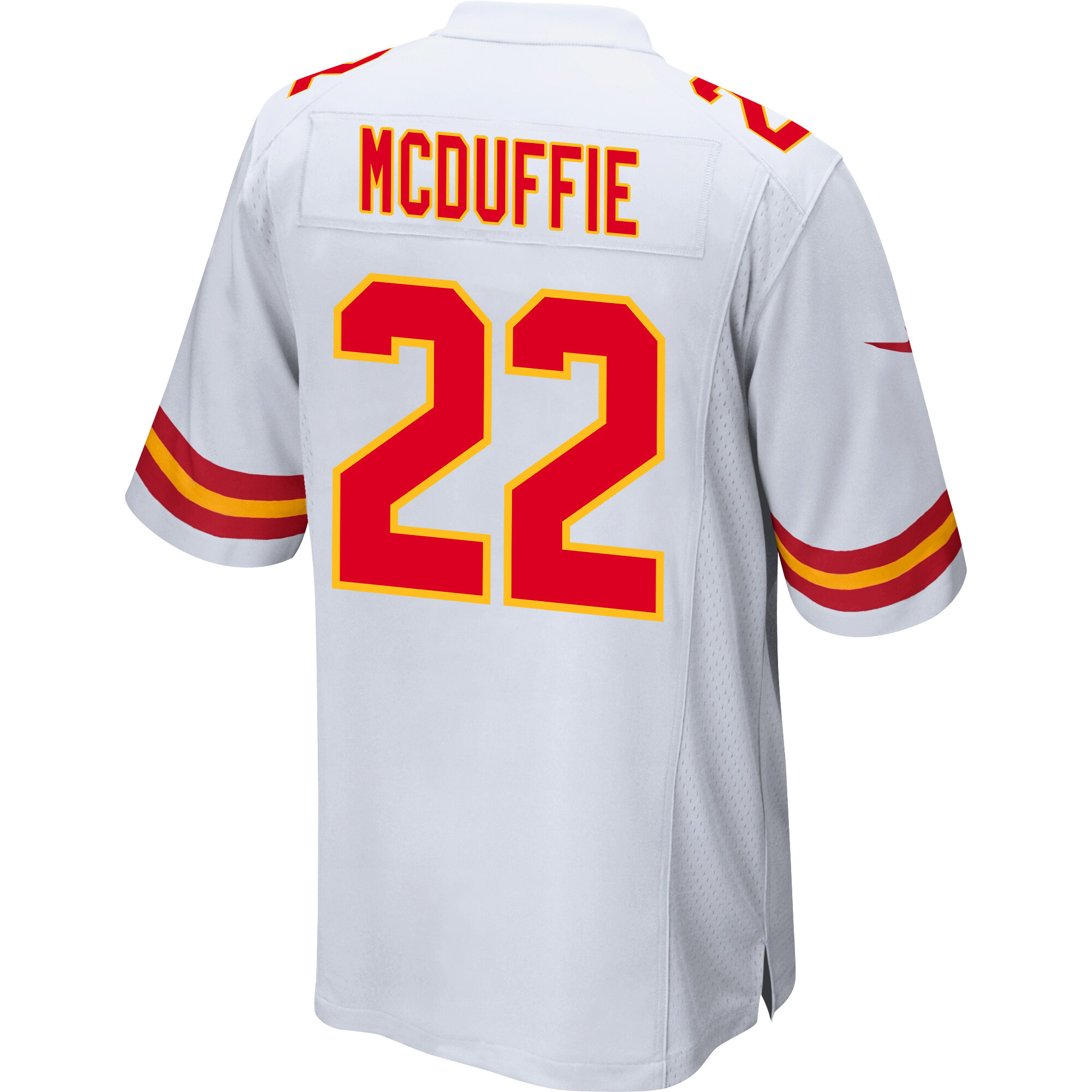 Trent McDuffie 22 Kansas City Chiefs Super Bowl LVIII Champions 4 Stars Patch Game Men Jersey - White JS7186 Saliibo - Image 3