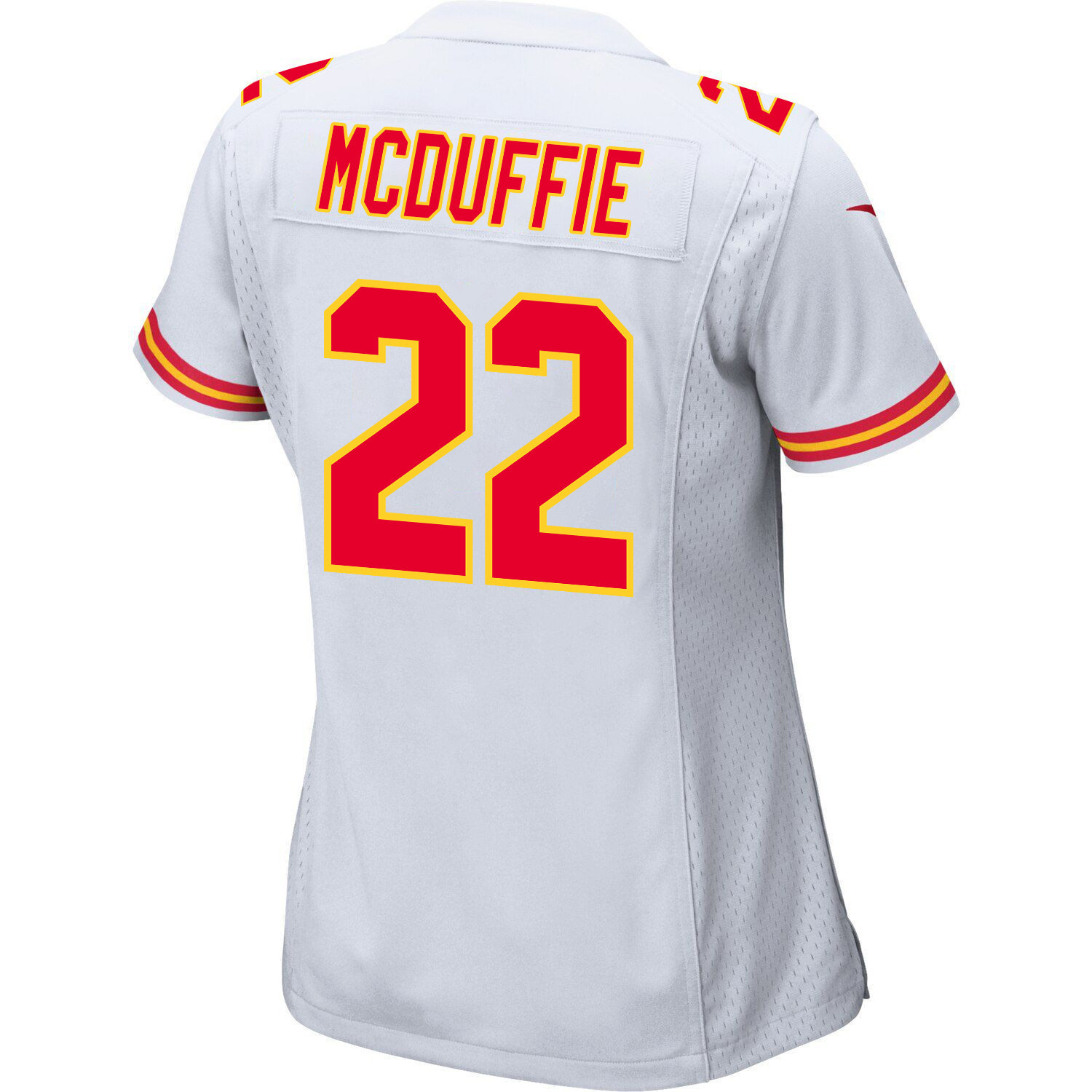 Trent McDuffie 22 Kansas City Chiefs Super Bowl LVIII Champions 4 Stars Patch Game Women Jersey - White JS9185 Saliibo - Image 3